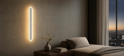 SUHA Zewnętrzny kinkiet LED, długość 60 cm, 8 W, IP65, metal, liniowy, biały - 01_AX201-600WH.png