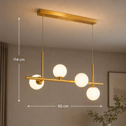 Nowoczesny żyrandol z żarówką LOFT Pavilion, 4x G9, złoty, metal, z regulacją wysokości - 01_LC800-4GD.png