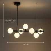 Nowoczesny żyrandol z żarówką LOFT Pavilion, 7x G9, czarny, metal, regulowana wysokość - 01_LC800-7BK.png