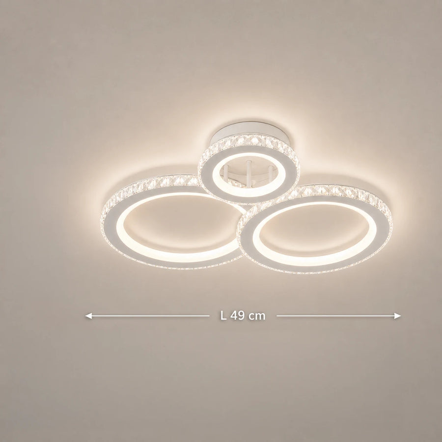 Żyrandol LED z pilotem i kryształem NOVA ROTONDA RGB 75W, 3 koła, światło zimne/ciepłe/neutralne, możliwość przyciemniania, biały - 01_LT073-3WH.png