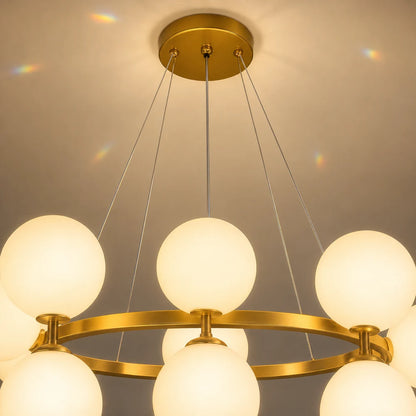Żyrandol komorowy LOFT, 15x G9, białe złoto, metal, regulowana wysokość, nowoczesny - 04_LC802-15GD.png