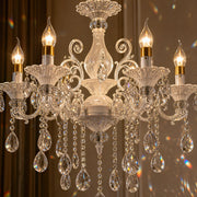 Żyrandol SANSSOUCI 6xE14 Kryształ i metal – Klasyczny design, srebrno-biały - 05_CC220-6WH.png