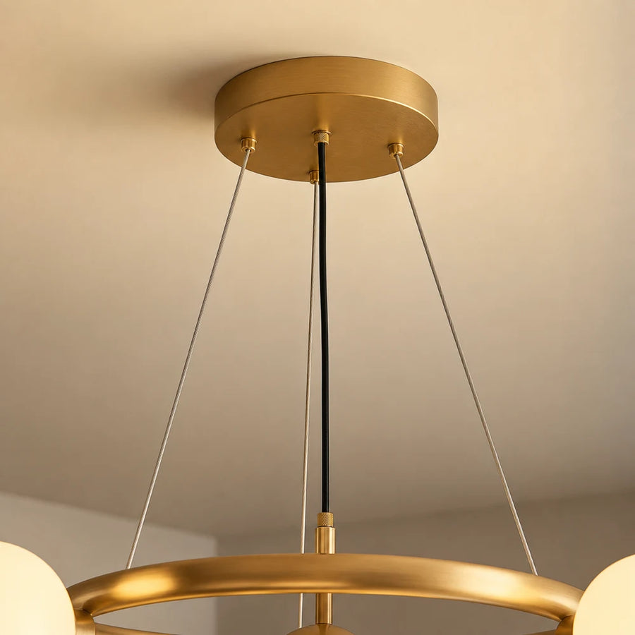 Żyrandol komorowy LOFT, 5x G9, białe złoto, metal, regulowana wysokość, nowoczesny - 05_LC802-5GD.png