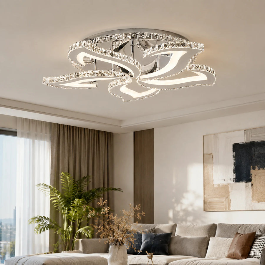Żyrandol LED z pilotem i kryształem Alejandro RGB 88W, 5 kwiatów, światło zimne/ciepłe/neutralne, możliwość przyciemniania, błyszczący chrom - 05_LT071-5.png