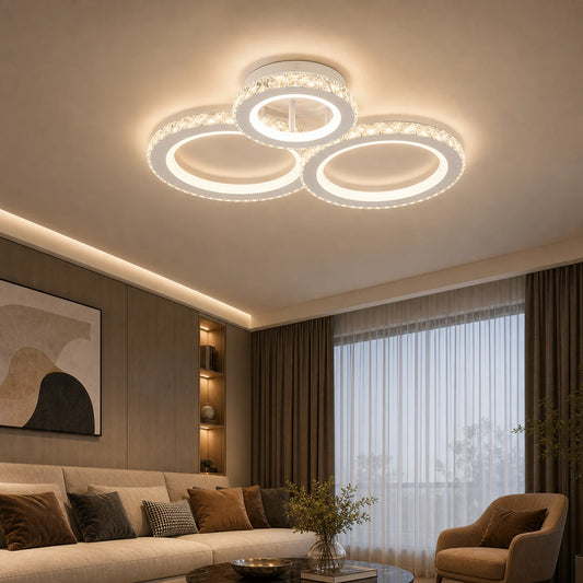 Żyrandol LED z pilotem i kryształem NOVA ROTONDA RGB 75W, 3 koła, światło zimne/ciepłe/neutralne, możliwość przyciemniania, biały - 05_LT073-3WH.png