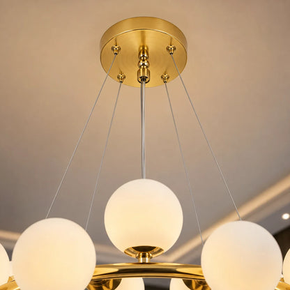 Żyrandol komorowy LOFT, 25x G9, białe złoto, metal, regulowana wysokość, nowoczesny - 04_LC802-25GD.png
