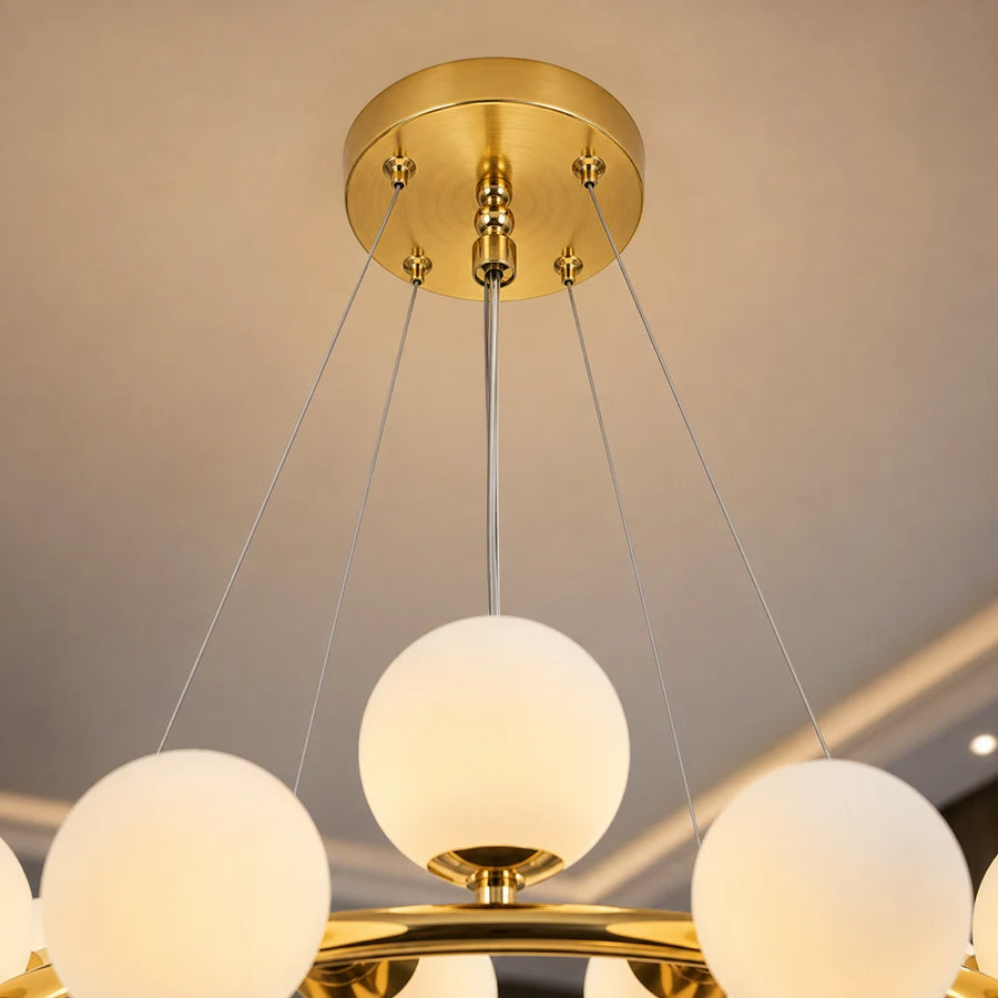 Żyrandol komorowy LOFT, 25x G9, białe złoto, metal, regulowana wysokość, nowoczesny - 04_LC802-25GD.png