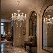 Żyrandol SANSSOUCI 6xE14 Kryształ i metal – Klasyczny design, srebrno-biały - 08_CC220-6WH.png