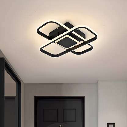 Żyrandol LED z pilotem VECTOR QUAD 52W, światło zimne/ciepłe/neutralne, możliwość przyciemniania, czarne żyrandole LED z pilotem Domyślny tytuł Alessandro Design
