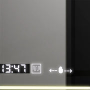 Prostokątne lustro LED, 120x80cm, Venezia Marcello Motion SensorGlow, system odmgławiania, zegar i termometr, lustra Dimabila Marcello Domyślny tytuł Alessandro Design