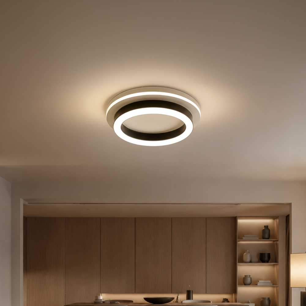 MODERN Żyrandol LED 25W, średnica 20cm, okrągły, światło zimne/ciepłe/neutralne, czarne żyrandole LED Domyślny tytuł Alessandro Design