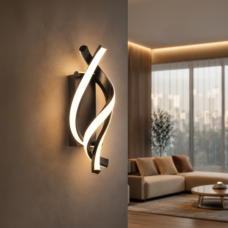 Kinkiet LED Reid 13W, światło zimne/ciepłe/neutralne, czarny Kinkiety wewnętrzne Tytuł domyślny Alessandro Design
