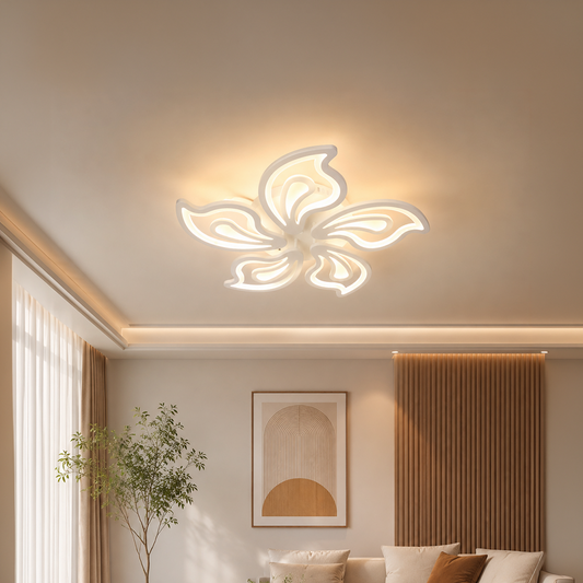 Żyrandol LED z pilotem LILY 86W, 5 elementów, światło zimne/ciepłe/neutralne, możliwość przyciemniania, biały Żyrandol LED z pilotem Domyślny tytuł Alessandro Design