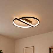 Żyrandol LED z pilotem VECTOR ARCUS 52W, 2 elementy, światło zimne/ciepłe/neutralne, możliwość przyciemniania, czarne Żyrandole LED z pilotem Domyślny tytuł Alessandro Design