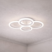 Żyrandol LED z pilotem BETTY 43W, 4 koła, światło zimne/ciepłe/neutralne, możliwość przyciemniania, biały Żyrandol LED z pilotem Domyślny tytuł Alessandro Design