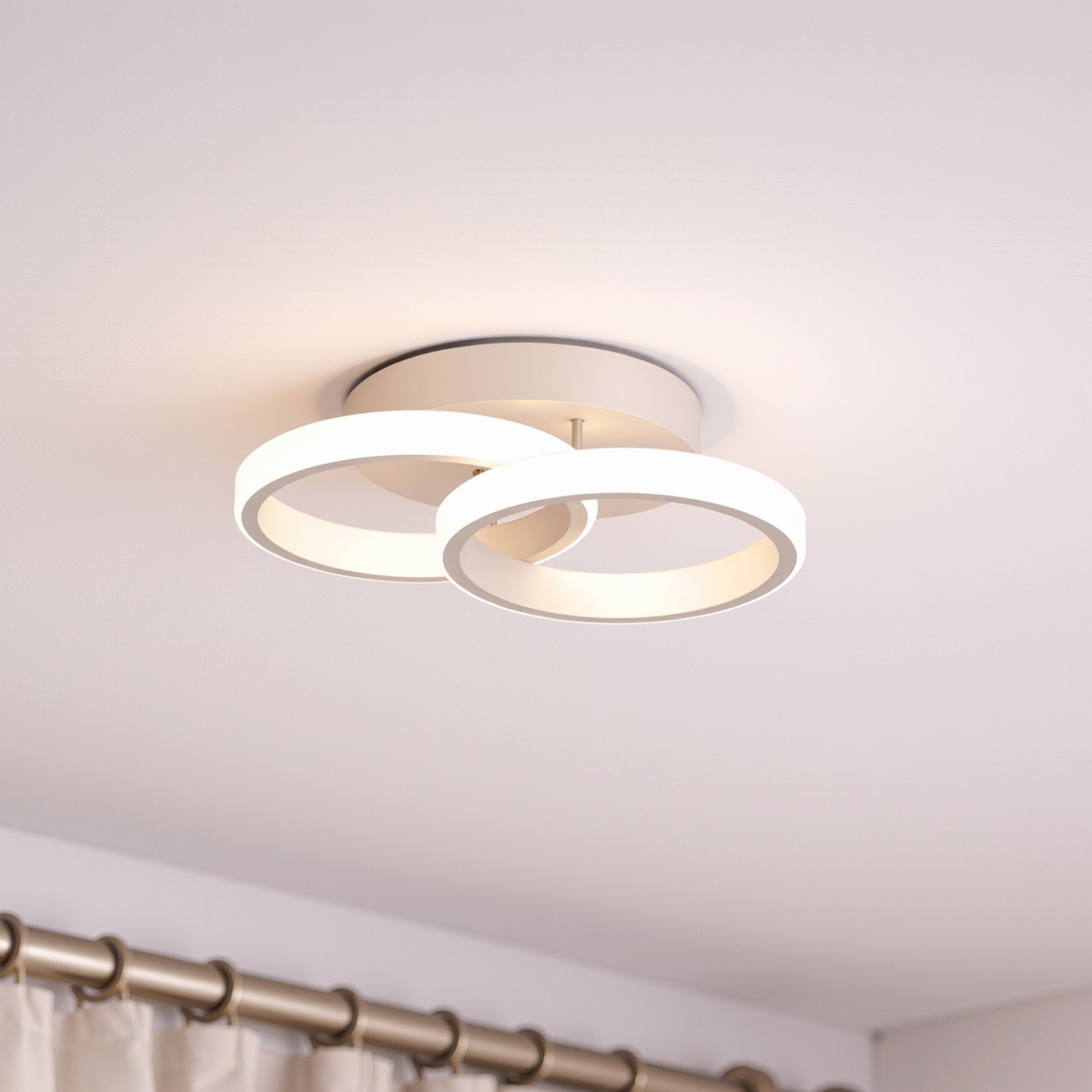Żyrandol LED VERTEX CIRCULA 21W, 2 koła, metalowe ramki, światło zimne/ciepłe/neutralne, białe żyrandole LED Domyślny tytuł Alessandro Design