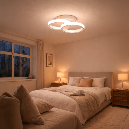 Żyrandol LED VERTEX CIRCULA 21W, 2 koła, metalowe ramki, światło zimne/ciepłe/neutralne, białe żyrandole LED Domyślny tytuł Alessandro Design