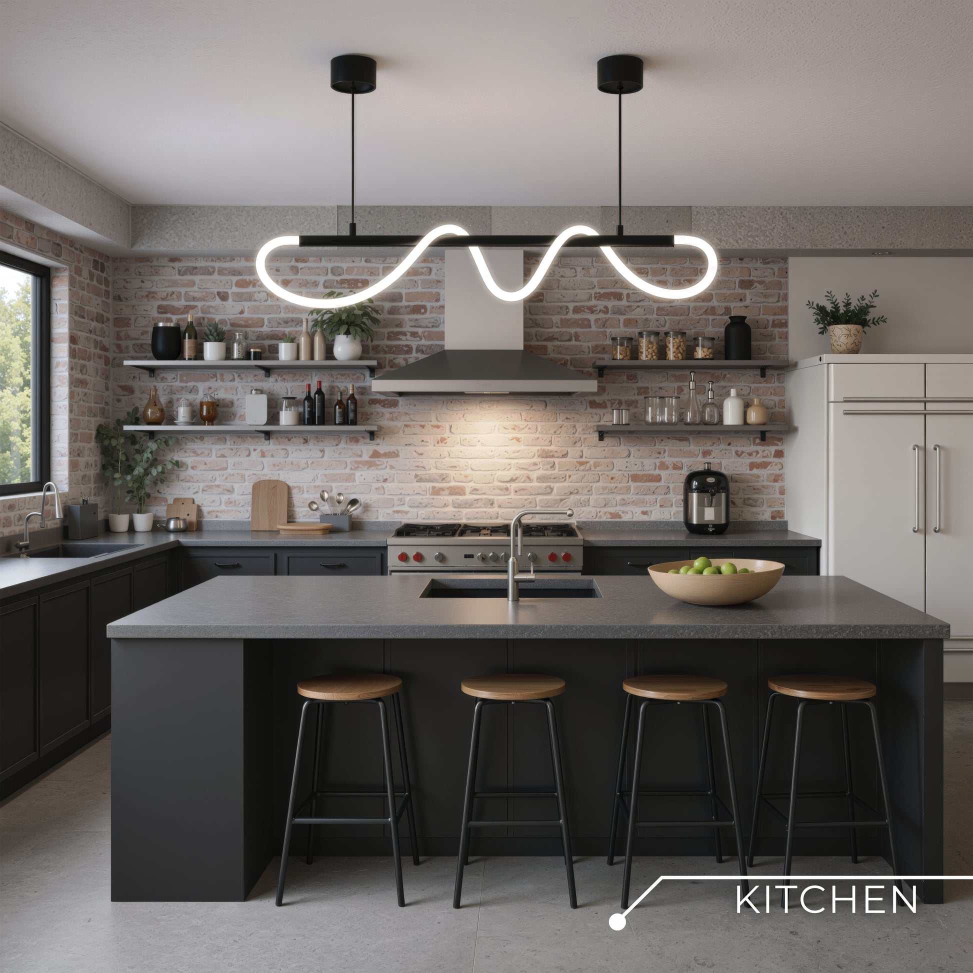 Żyrandol LED DIVINO z elastyczną rurką silikonową – 24 W, regulowane światło, matowe czarne nowoczesne żyrandole Domyślny tytuł Alessandro Design