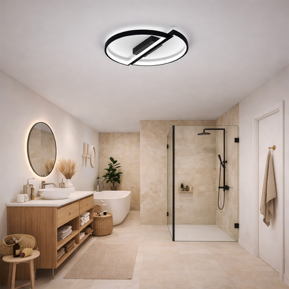 Żyrandol LED z pilotem VECTOR ARCUS 52W, 2 elementy, światło zimne/ciepłe/neutralne, możliwość przyciemniania, czarne Żyrandole LED z pilotem Domyślny tytuł Alessandro Design