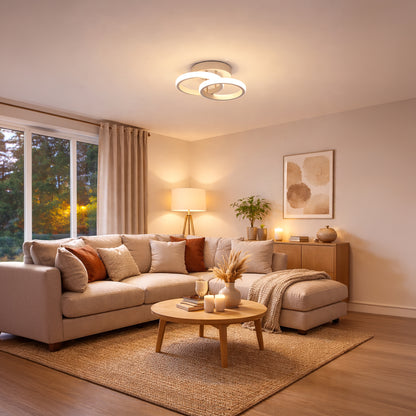 Żyrandol LED VERTEX CIRCULA 21W, 2 koła, metalowe ramki, światło zimne/ciepłe/neutralne, białe żyrandole LED Domyślny tytuł Alessandro Design