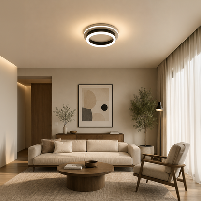 MODERN Żyrandol LED 25W, średnica 20cm, okrągły, światło zimne/ciepłe/neutralne, czarne żyrandole LED Domyślny tytuł Alessandro Design