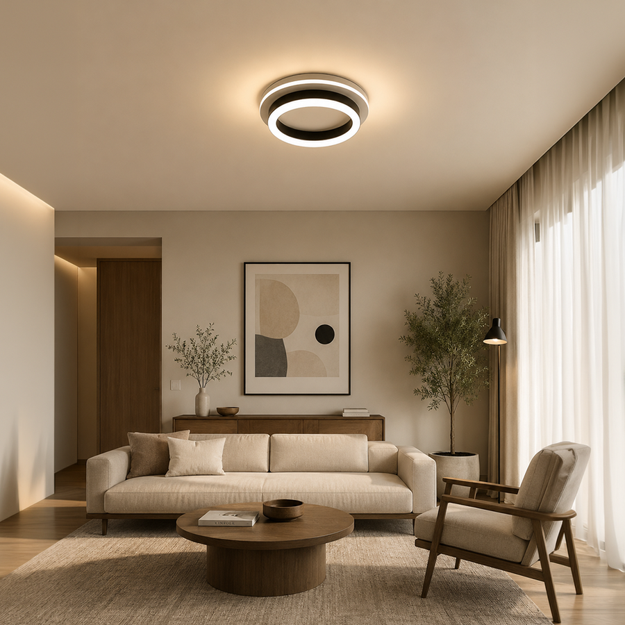 MODERN Żyrandol LED 25W, średnica 20cm, okrągły, światło zimne/ciepłe/neutralne, czarne żyrandole LED Domyślny tytuł Alessandro Design