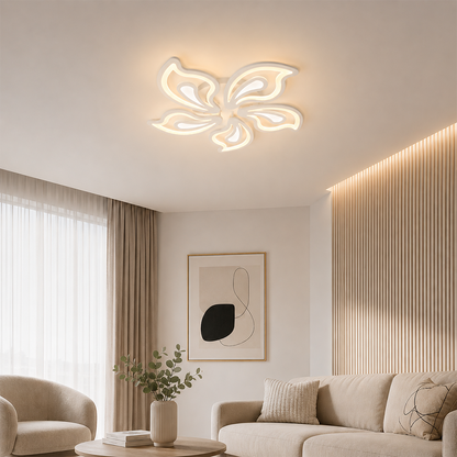 Żyrandol LED z pilotem LILY 86W, 5 elementów, światło zimne/ciepłe/neutralne, możliwość przyciemniania, biały Żyrandol LED z pilotem Domyślny tytuł Alessandro Design