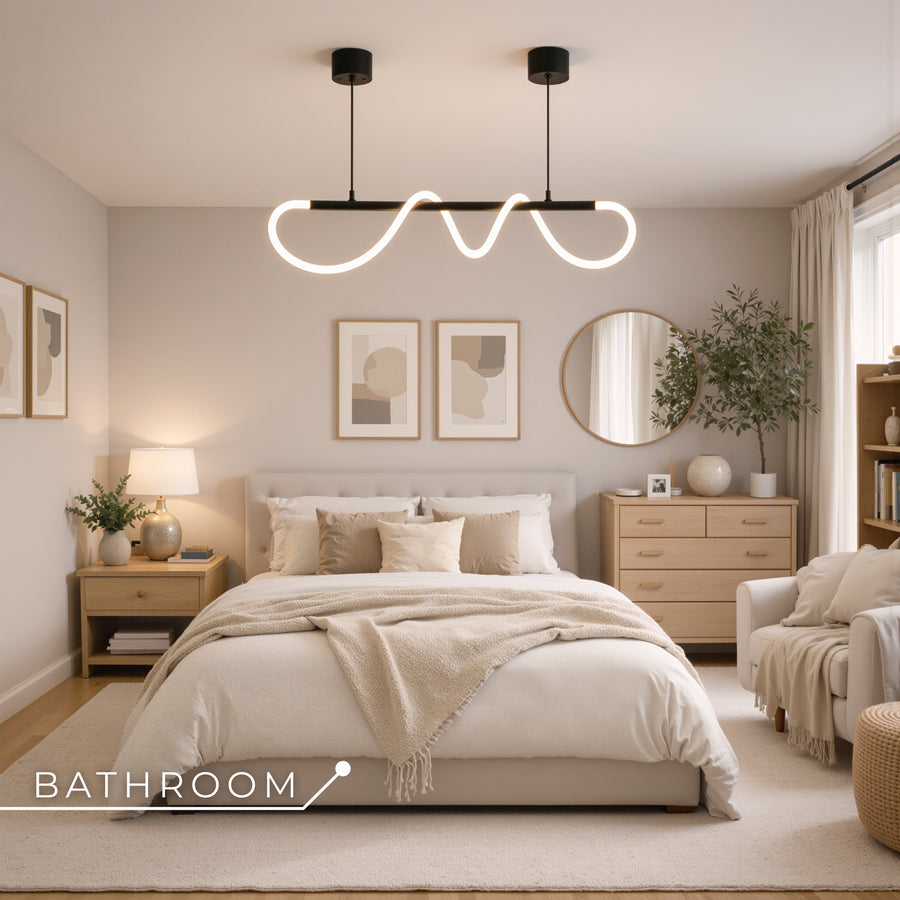 Żyrandol LED DIVINO z elastyczną rurką silikonową – 24 W, regulowane światło, matowe czarne nowoczesne żyrandole Domyślny tytuł Alessandro Design