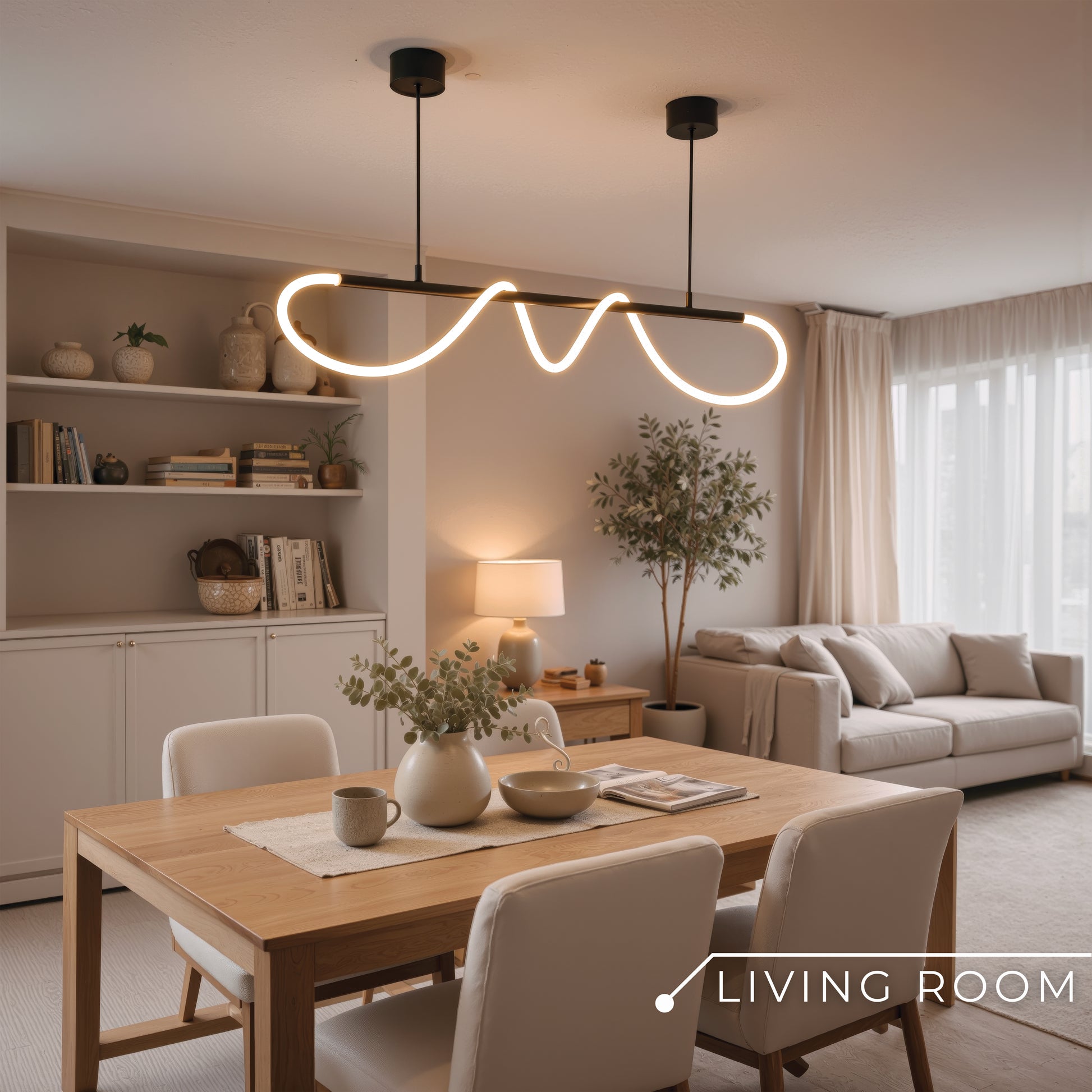 Żyrandol LED DIVINO z elastyczną rurką silikonową – 24 W, regulowane światło, matowe czarne nowoczesne żyrandole Domyślny tytuł Alessandro Design
