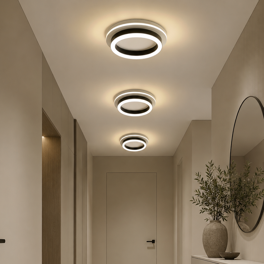 MODERN Żyrandol LED 25W, średnica 20cm, okrągły, światło zimne/ciepłe/neutralne, czarne żyrandole LED Domyślny tytuł Alessandro Design