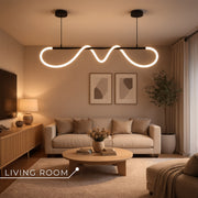 Żyrandol LED DIVINO z elastyczną rurką silikonową – 24 W, regulowane światło, matowe czarne nowoczesne żyrandole Domyślny tytuł Alessandro Design