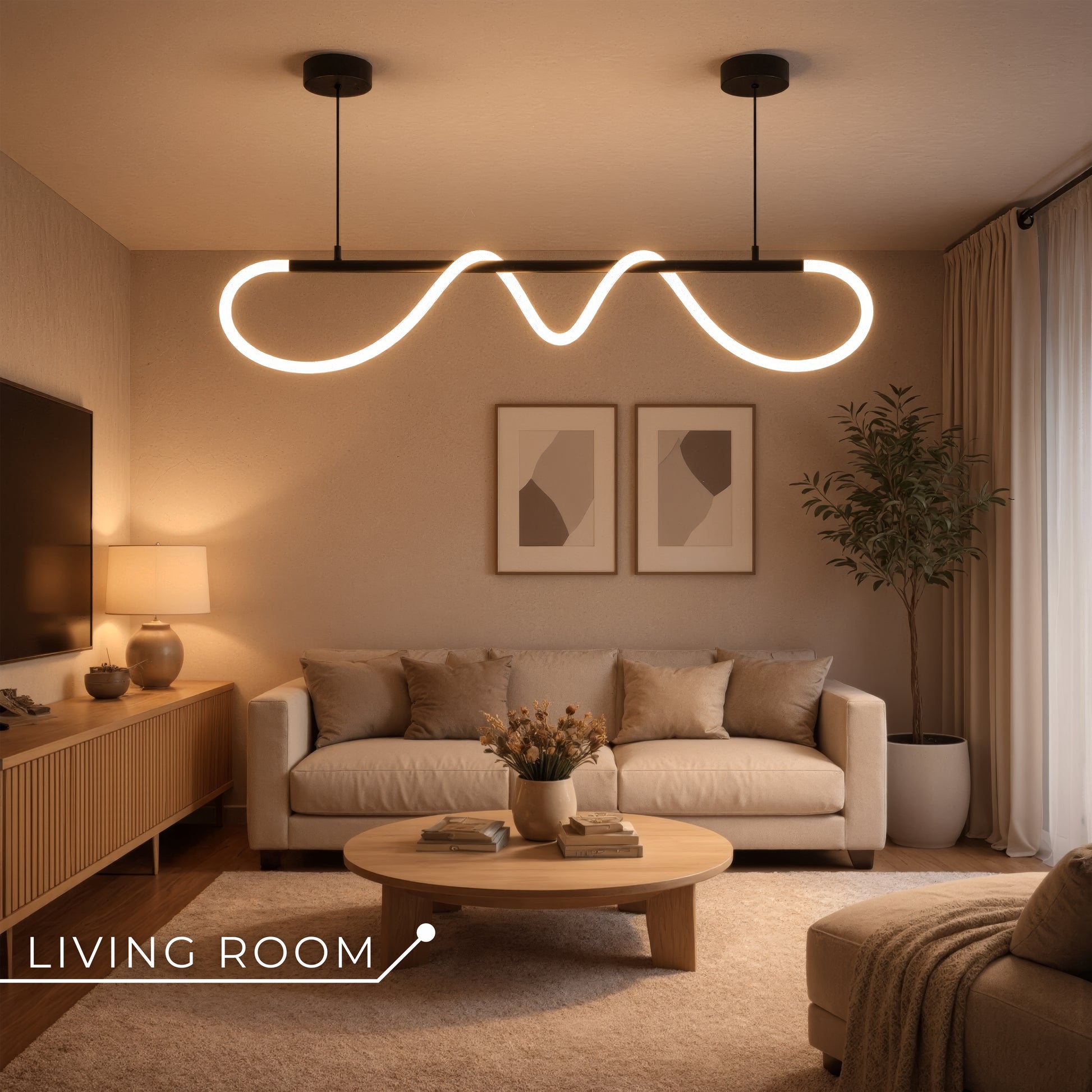 Żyrandol LED DIVINO z elastyczną rurką silikonową – 24 W, regulowane światło, matowe czarne nowoczesne żyrandole Domyślny tytuł Alessandro Design