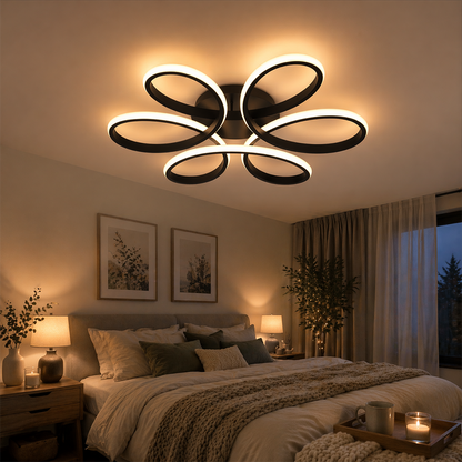 Żyrandol LED z pilotem HELIX 63W, światło zimne/ciepłe/neutralne, możliwość przyciemniania, czarne Żyrandole LED z pilotem Domyślny tytuł Alessandro Design