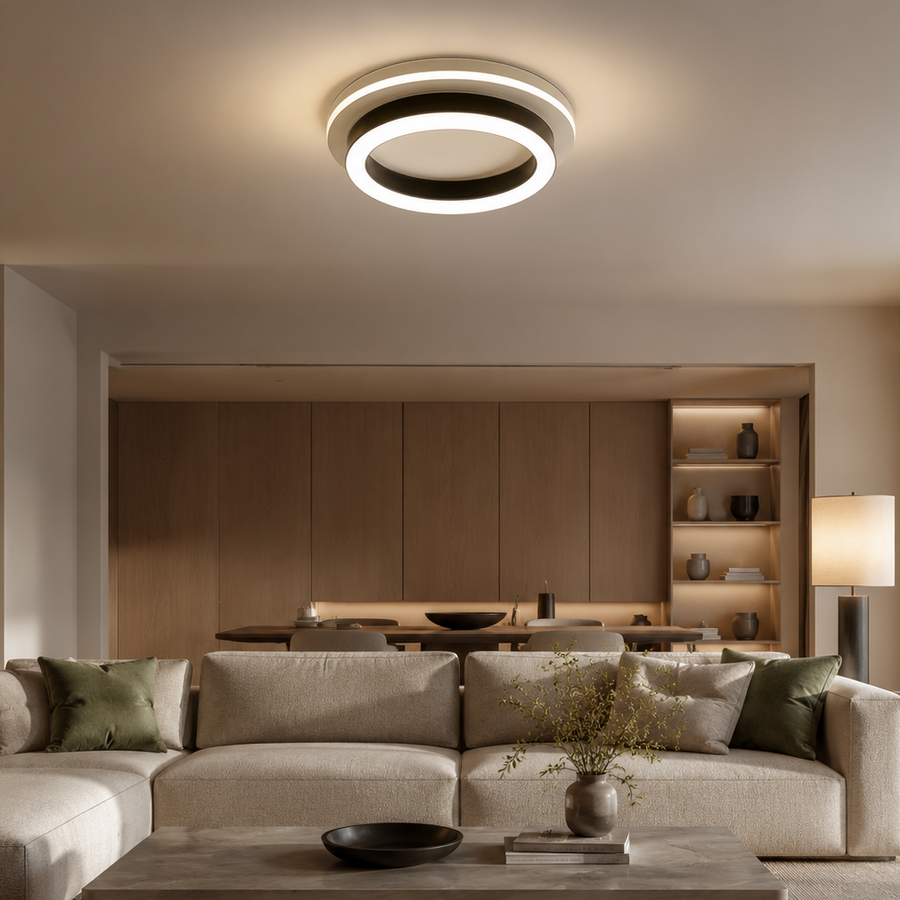 MODERN Żyrandol LED 25W, średnica 20cm, okrągły, światło zimne/ciepłe/neutralne, czarne żyrandole LED Domyślny tytuł Alessandro Design