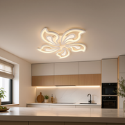 Żyrandol LED z pilotem GLORIOSA 95W, 5 płatków, światło zimne/ciepłe/neutralne, możliwość przyciemniania, biały Żyrandol LED z pilotem Domyślny tytuł Alessandro Design