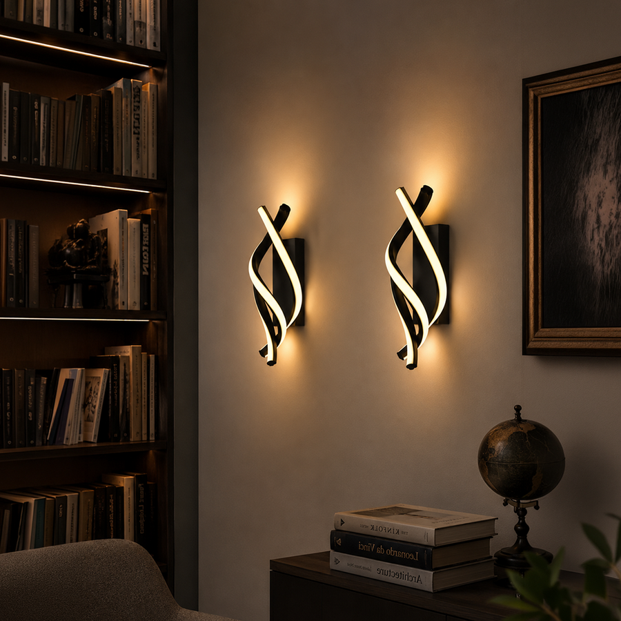 Kinkiet LED Reid 13W, światło zimne/ciepłe/neutralne, czarny Kinkiety wewnętrzne Tytuł domyślny Alessandro Design