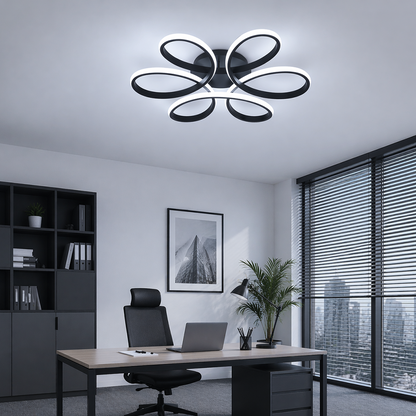 Żyrandol LED z pilotem HELIX 63W, światło zimne/ciepłe/neutralne, możliwość przyciemniania, czarne Żyrandole LED z pilotem Domyślny tytuł Alessandro Design