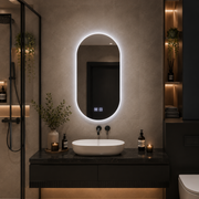 Owalne lusterko LED, 50 x 100 cm, Velara Touch, System Dismantile, Darkable