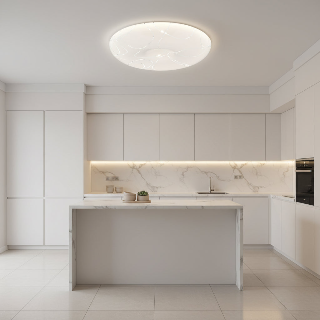 Lampa sufitowa LED 35 cm, 31W, 3000K / 4000K / 6000K, biała, metalowa i akrylowa Lampa sufitowa LED Domyślny tytuł Alessandro Design