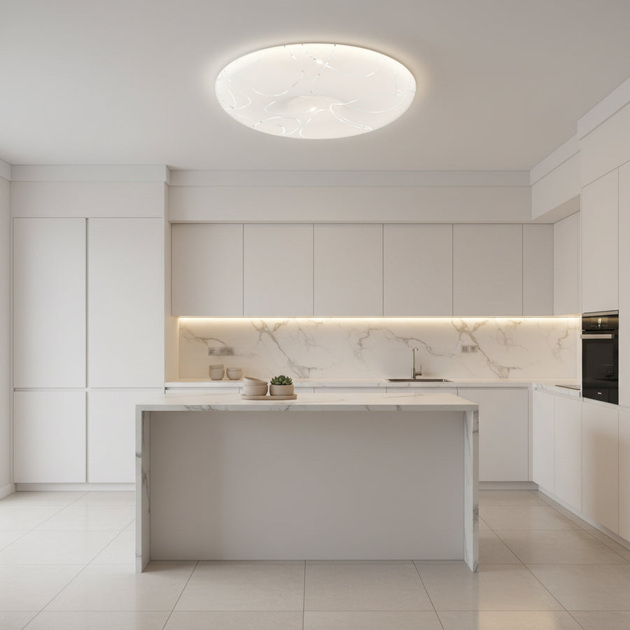 Lampa sufitowa LED 35 cm, 31W, 3000K / 4000K / 6000K, biała, metalowa i akrylowa Lampa sufitowa LED Domyślny tytuł Alessandro Design