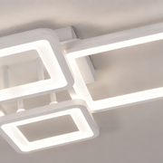 Żyrandol LED z pilotem ELLA 67W, 4 kwadraty, światło zimne/ciepłe/neutralne, możliwość przyciemniania, biały Żyrandol LED z pilotem Domyślny tytuł Alessandro Design