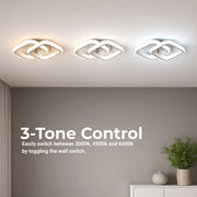 Żyrandol LED VERTEX Matrix, nakładające się diamenty, metalowe ramki, 24W, 2 diamenty, światło zimne/ciepłe/neutralne 3000K/4000K/6000K, białe żyrandole LED domyślny tytuł Alessandro Design