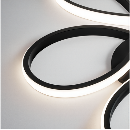 Żyrandol LED z pilotem HELIX 63W, światło zimne/ciepłe/neutralne, możliwość przyciemniania, czarne Żyrandole LED z pilotem Domyślny tytuł Alessandro Design