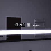 Prostokątne lustro LED, 120x80 cm, czujnik Marcello MotionGlow, system usuwania zamglenia, zegar i termometr, lupa kosmetyczna, ściemniane lustra Marcello Domyślny tytuł Alessandro Design