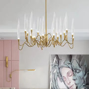 Żyrandol Cristal Delta 12XG4 Złote Nowoczesne żyrandole Domyślny tytuł Alessandro Design