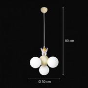 Żyrandol ASTRONAUT, 3xG9, śr. 30 cm, żywica metalowa, żyrandole dziecięce z białego złota Domyślny tytuł Alessandro Design