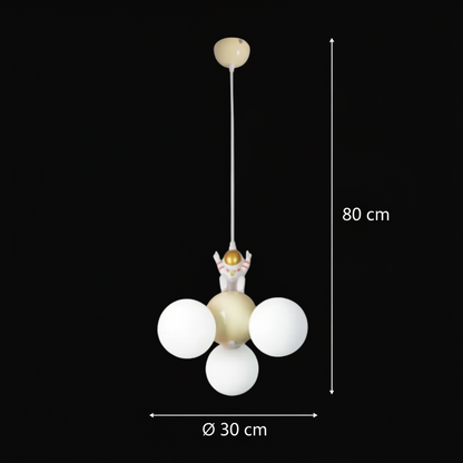 Żyrandol ASTRONAUT, 3xG9, śr. 30 cm, żywica metalowa, żyrandole dziecięce z białego złota Domyślny tytuł Alessandro Design