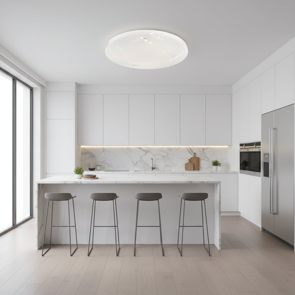 Lampa sufitowa LED 35 cm, 31W, 3000K / 4000K / 6000K, biała, metalowa i akrylowa Lampa sufitowa LED Domyślny tytuł Alessandro Design