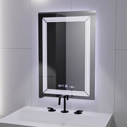 Prostokątne lustro LED, 60x80cm, czujnik światła Venezia Marcello, system przeciwmgielny, zegar i termometr, możliwość przyciemniania, ciepłe, neutralne, zimne światło 3000K/4000K/6000K Marcello Mirrors Domyślny tytuł Alessandro Design