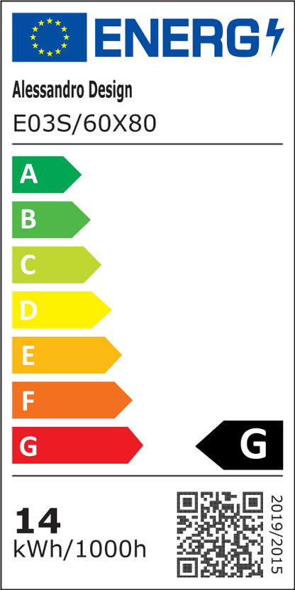 Lustro prostokątne LED, 60x80cm, EDGE Touch, system odmgławiania, czarna ramka